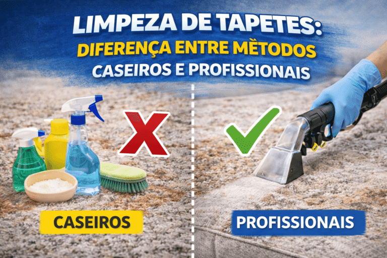 🧽 Limpeza de tapetes: diferença entre métodos caseiros e profissionais
